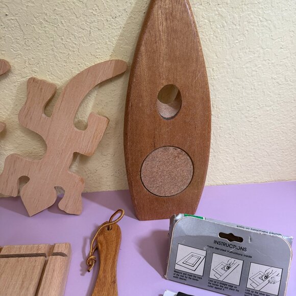 Assortment of Wooden Templates for Crafts Project Matt Cutter, Brass Screws, etc - Picture 3 of 9